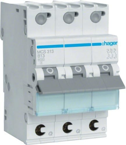 Hager MCS313 LS-Schalter 3P 6kA C-13A QC Quick Connect 1M