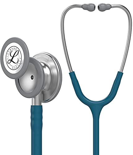 3M Littmann Stetoscopio per il monitoraggio Classic III, tubo auricolare blu Caraibi, 69 cm, 5623