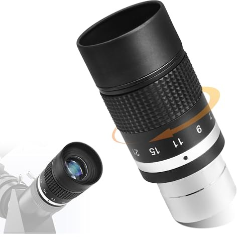 Astromania Zoom Eyepiece for Telescope, 7-21mm Zoom Lens Variable Power & Multi-Coated Design for Planetary & Deep Space Observation Compatible with Telescope That Accepts Telescope Eyepiece 1.25 Inch