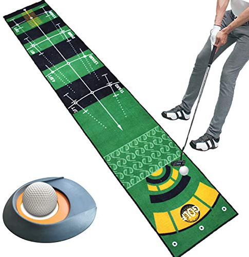 Peralng Tapis de Putting à Domicile pour l’Entraînement de Golf, Pofessionnel Tapis D'entraînement de Golf à Domicile pour Cour Intérieure Extérieure - 50x300cm