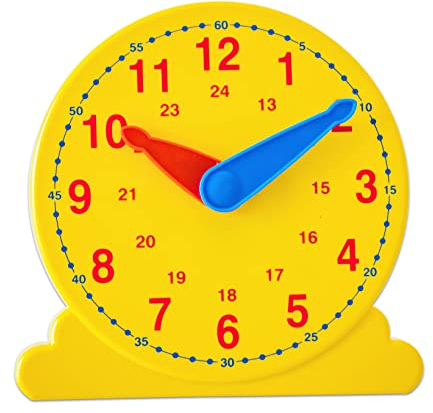 Betzold - Lernuhr, Durchmesser 13 cm - Mathematik Arbeitsmaterial Uhrzeiten Demonstrationsuhr