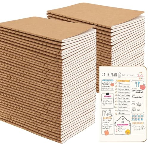 Oucaru 64PCS Small Notebooks Bulk, Mini Pocket Notebooks, 3.5x5.5 Blank
