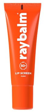 RAYBALM SPF 50 Clear Lip Balm | Stocking Filler | Hydrating Lip Care with Shea Butter for All-Day Moisture | UVA UVB High Factor Protection | Vegan & Cruelty Free - 10ml