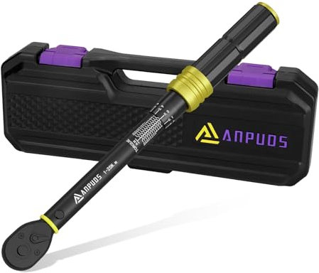ANPUDS Clé Dynamométrique 1/4'', 1-25Nm Clé Dynamométrique Vélo, 0,1 NM Micro-ajustement, Précision ±3%, 72 Dents Cle Dynamometrique pour Vélos Route Montagne y Moto