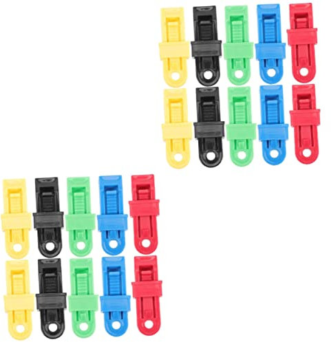Sosoport 2 Series Clip De Carpa con Clip De Barbilla Polos Carpas Acortar Exterior Accesorios Grande Pabellón Aluminio Forma Cámping Cómodas Abrazaderas para Tienda El Plastico 10 Piezas*2