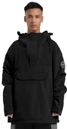 GSOU SNOW Mens Womens Snowboard Jacket Baggy Ski Jacket - Multi Pockets Waterproof Windproof Breathable Warm Hooded