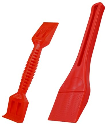 DUINIU 2 Spatola di Plastica, Spatola di Vetro A Doppio Strato, Raschietto per Vetro di Decontaminazione, Strumenti di Pulizia per Fessure di Porte E Finestre, Adatti A Tutti I Tipi di Vetro.