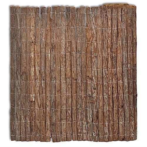 QJBSAVVA Recinzione di corteccia, 400 x 100 cm, protezione dagli sguardi indiscreti, in corteccia, naturale, per giardino, balcone e terrazza, flessibile, protezione dal vento, decorazione per il