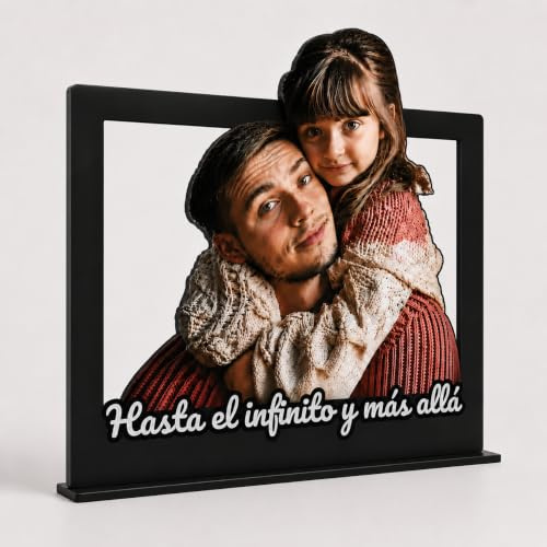 SAQUITOMAGICO Cuadro Personalizado con Foto 3D | Figura Personalizada con Foto | Regalo Personalizado para Pareja, Familia, Padres, Madres, Abuelos y Mascotas | Fabricado en España (10 x 15 CM)