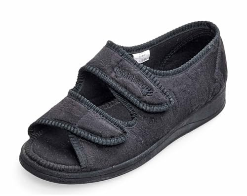 Padders Lydia Wide EE Fitting Womens Memory Foam Slippers