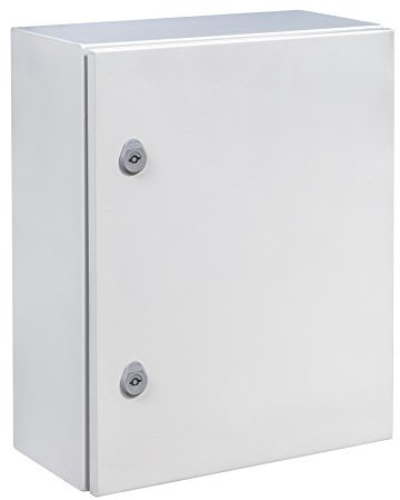 IDE GN604020 Armoires portes opaques avec plaque Gris 600 mm x 400 mm x 200 mm