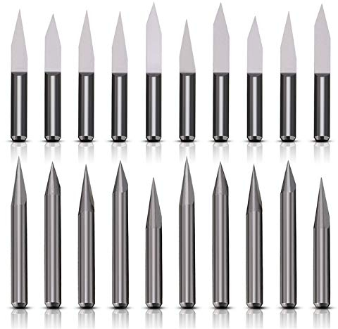 20er CNC Gravierstichel,3,175 mm 10 ° 15 ° 20 ° 30 ° Carbide Gravur Bit, Gravur Messer CNC-Router-Tools für Leiterplatte