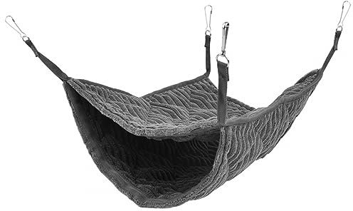 DONGKER Kleintier-Hängematte, Doppellagiges Hängematte Meerschweinchen, Weiche Warme Hammock für Ratten, Hamster, Chinchillas und Eichhörnchen, 33 × 30 cm