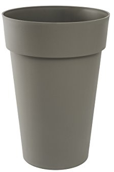 Pot de fleur rond Toscane Ø 46 x H.65 cm - Taupe - Eda