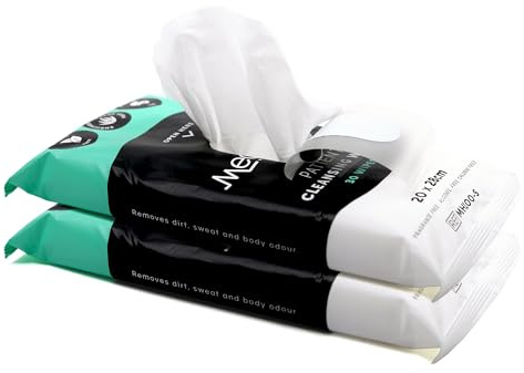 MediWipes Body Cleansing Wet Wipes - Pack of 60 - Enriched with Aloe Vera Wet Wipes - Fragrance-Free & Alcohol-Free, Safe, Plastic-Free & Paraben-Free for Home & Healthcare Use (20 x 28 cm)