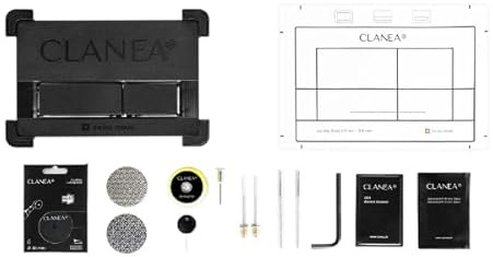CLANEA Placa de accionamiento de inodoro con placa de accionamiento de azulejos, juego completo, dos cantidades de descarga, compatible con Geberit y TECE, fabricado en Suiza (PurePlateL)