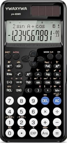 Scientific Calculator YWAXYWA | 2-Line Display & Slide-On Hard Cover | For Secondary School Students 2nd Gen