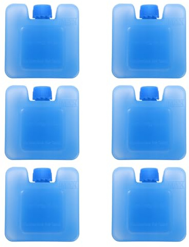 Healvian 6 Blocs Réfrigérants Réutilisables, Pain de Glace pour Glacière/Isotherme | Accumulateur de Froid, Plastique Résistant et Étanche, Refroidissement Longue Durée pour Camping, Voyage, Pique et Été