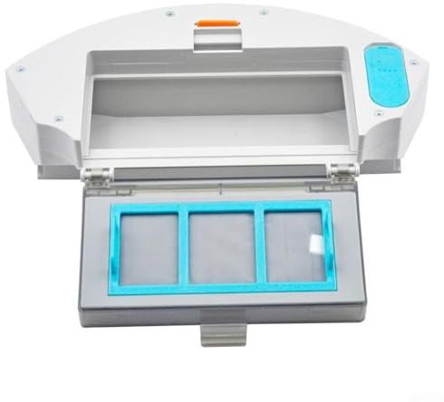 Caja de polvo y depósito de agua 2 en 1 para robot aspirador Conga 990/999/1790/1990/2290, cubo de basura de repuesto con tanque de agua para húmedo y (blanco)
