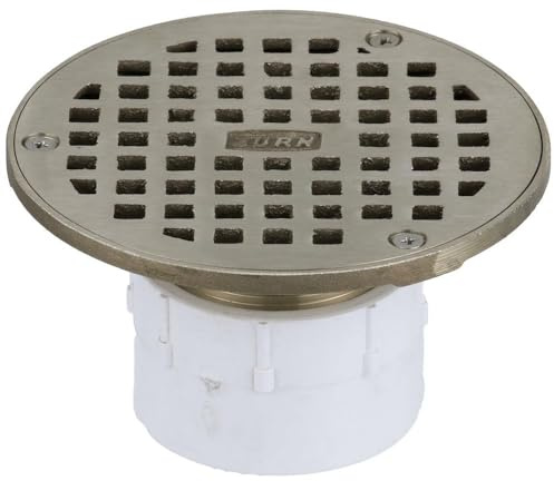 Zurn FD2210-PV2 Adjustable Floor Drain, PCV Body, 2 Solvent Weld Connection