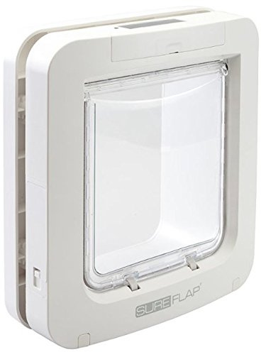 Battery-Powered Microchip Pet Door (Large) - Stores Up to 32 Different Microchip Numbers - Can Be Programmed To Lock/Unlock at Specified Times Suitable for Large Cat Breeds/Small Dogs