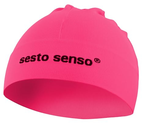 sesto senso Jugend Mütze Unisex Wintermütze unter Helm Hüte Winddicht Helm-Unterziehmütze Strickmützen Ski Snowboard Fahrradmütze Größe Universal (Rosa)