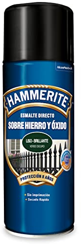 Hammerite Sprays de pintura, Verde Oscuro, 400 ml (Paquete de 1)