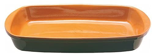 Teglia Rettangolare Brunella, Pirofila teracotta, Lasagnera 42x25 cm, Colì Maioliche e Terrecotte dal 1650