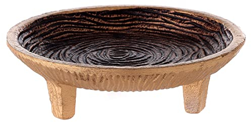 Holyart Ciotola portaincenso 18 cm alluminio dorato brunito