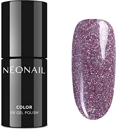 NEONAIL UV Nagellack 7,2 ml Silber Rosa Ooh I Love It NEONAIL Farben UV Lack Glitter Gel Nägel Nageldesign Shellack