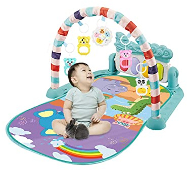 Zceplem Tappetini Gioco E Palestrine per Bambini, Staccabile E Lavabile, Centro di attività Musicali per, Giocattoli per Bambini 0-3-6 Mesi, Giocattoli Infanzia