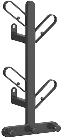 SONGMICS HOME Appendiabiti da Parete, Attaccapanni da Muro a Forma di Ramo, con 7 Ganci, Blocchi Sferici, per Vestiti, Cappelli, Borse, Nero Inchiostro RCR035B01
