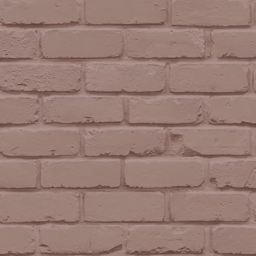 Fine Decor FD43601 bemalte Ziegelsteintapete, rosa