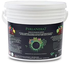 PERLA NERA® BIO concime granulare vegetale azotato (Prato-Siepi-Fiori-Frutti-Ortaggi) attivatore-rinverdente-biostimolante - 1,2Kg - COLTIVAZIONE BIOLOGICA DI ALTA QUALITÀ