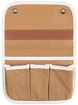 LUJIAXI Borsa da appendere in tela, organizer per riviste, sedia da campeggio, con tasche multiple, per sedie pieghevoli, organizer per borse da appendere in tela