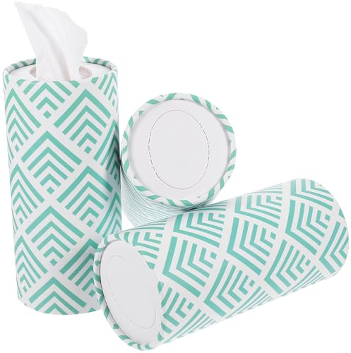 HOOWIFFY 3 Pezzi Fazzoletti Rotondi per Auto in Carta, Multiuso Tocco Fresco, per Porta Bicchiere e Uso Quotidiano in Auto
