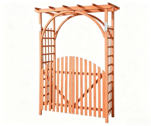 COSTWAY Arche de Jardin en Bois de Sapin Treillis pour Plantes Grimpantes