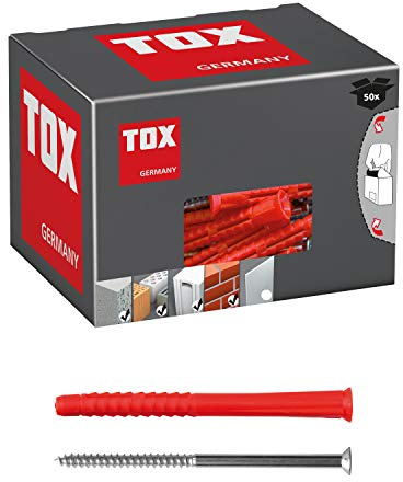 TOX Cheville universelle pour cadre Constructor 6 x 50 mm + vis, chev, se noue ou se dilate automatiquement, 50 pièces dans un carton, 022102081