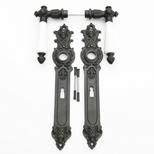 Zimmertür Beschlag Gründerzeit Engel & Teufel Gusseisen #5-2-BB-GW