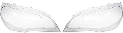 AKKNE 2Pcs Auto Scheinwerfer Clear Shell Abdeckung, für BMW X5 E70 2008-2013 Headlight Lenses Cover Scheinwerfergläser Lampenschirm Ersatzschutzhülle, Car Styling Zubehör