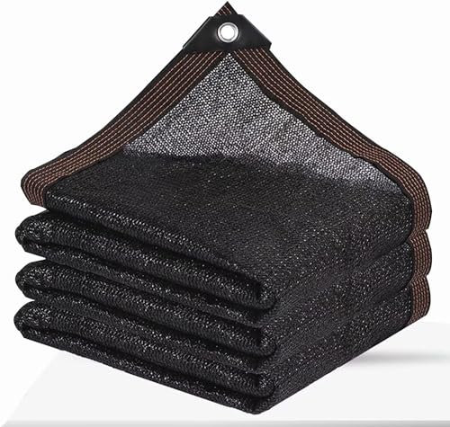 Schattentuch, Garten-Schattennetz mit Ösen, für Außenbereich, Sonnenschutz, für Pergola, Terrasse, Pflanzen, Gewächshaus, Hühnerstall, Schwarz, 90 % Schattierungsrate (2,3 x 4,6 m)