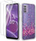 LYZXMY Cover per Nokia G42 5G(6.56) TrasparenteCustodia + 2 Pezzi Pellicola Protettiva in Vetro Temperato, Ultra Sottile in Silicone Protettivo Bumper TPU Morbido Gel Case-WM85