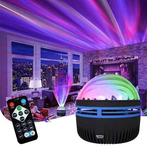rackbone Northern Lights Galaxy Projection Lamp, LED Star Projector Night Light,Waves Nebulae Stars Lamp Projector,for Kids Adult Gifts Bedroom Decoration