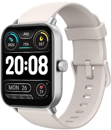 TOOBUR Smartwatch für Damen Kompatibel Alexa Telefonfunktion, 1,8 Fitnessuhr mit 100 Sports, 24/7 Puls, Schrittzähler und Fitness-Tracker, IP68 Wasserdicht für Schwimmen, Kompatibel Android iOS