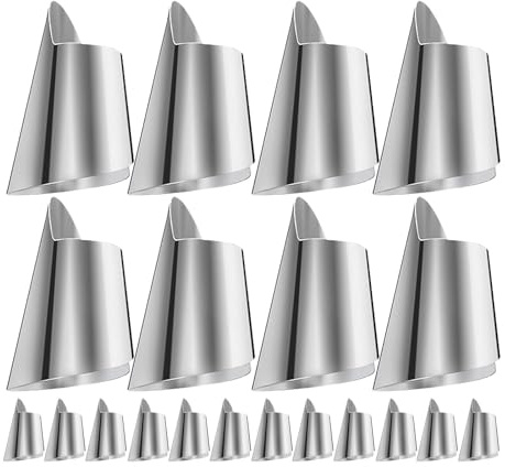 Toddmomy Protector de Dedos Plata de Acero Inoxidable para Cortar Verduras y Camarones Fundasegura para Pelar y Picar en Cocina, Paquete de 20 Unidades