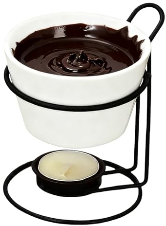 Nudorpn Tazza per fonduta di cioccolato - scalda per sciogliere caramelle | Tazzina di cioccolato - per serate romantiche feste Natale famiglia caffè casa cucina