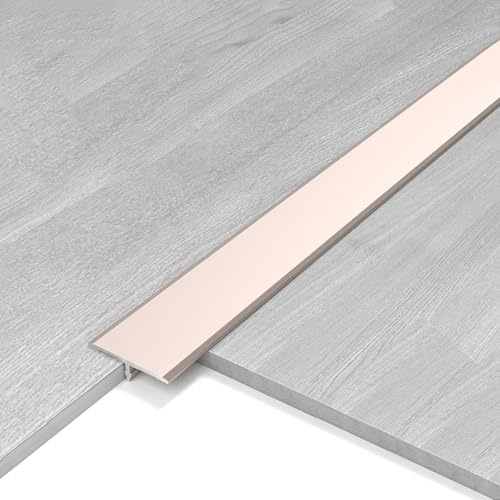 Kakelklipp, 90 cm × 3 st T-profil aluminium, golvövergångsremsa, golvkanttrimning, för dörrtrösklar och anslutande golv på laminatgolvplattor