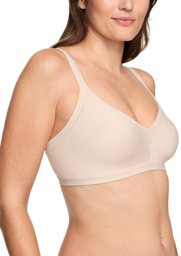 Warner's womens Blissful Benefits Underarm-smoothing With Seamless Stretch Wireless Lightly Lined Comfort Rm3911 T Shirt Bra, Butterscotch, Medium US
