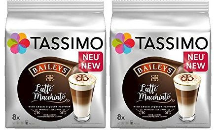 Tassimo Baileys Latte Macchiato (2 paquetes, 32 discos por cápsulas) 16 porciones