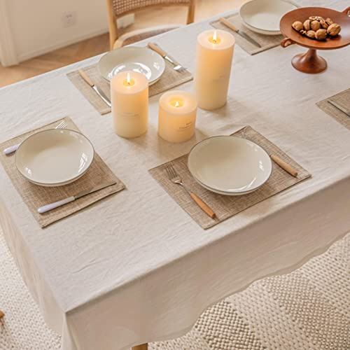 Home Brilliant Lot de 6 sets de table en lin, durables, en tissu tressé pour table, cuisine, restaurant, 33 x 48 cm (13x19 pouces), toile de jute